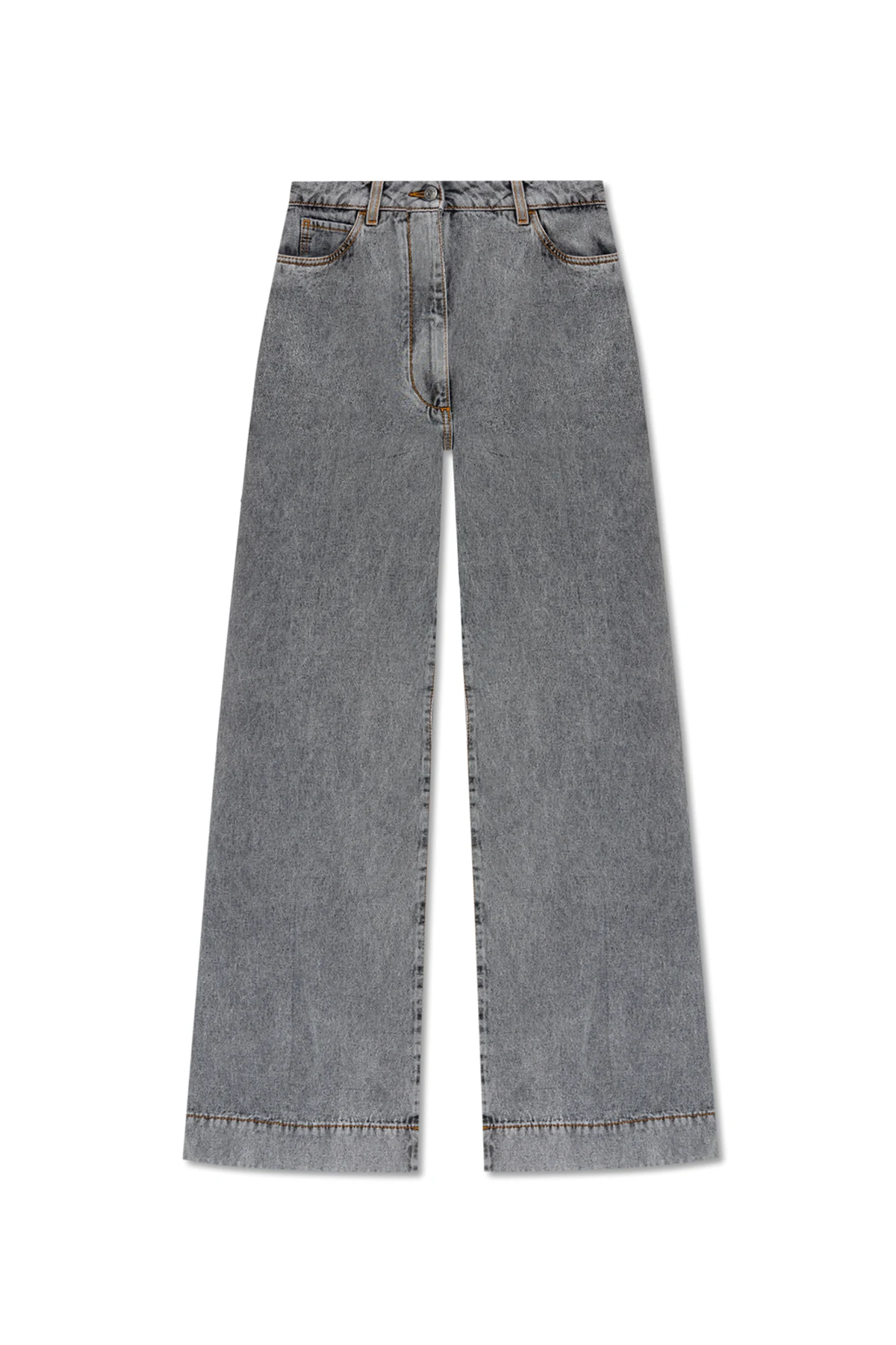 High-waisted wide leg jeans