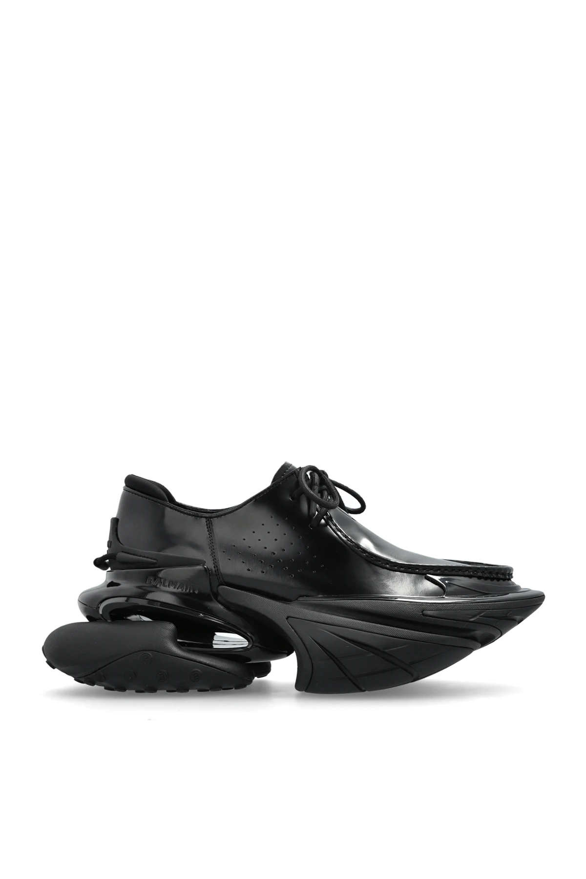 BLACK Leather sneakers Unicorn
