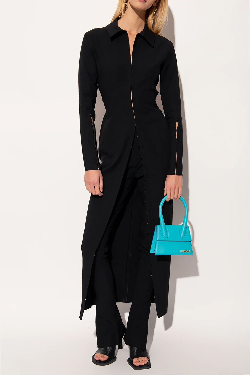 high-waisted trousers