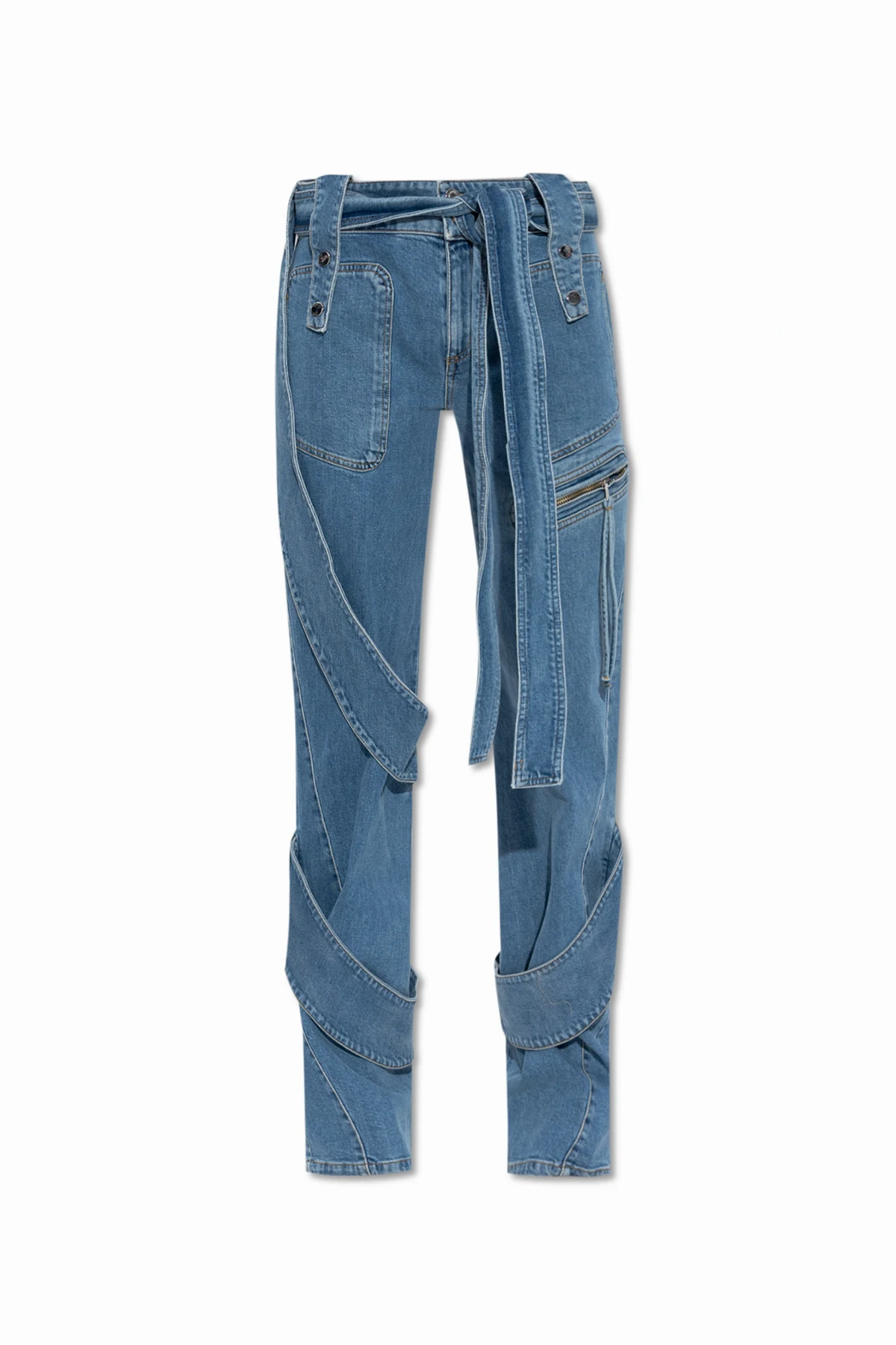 Jeans with inserts
