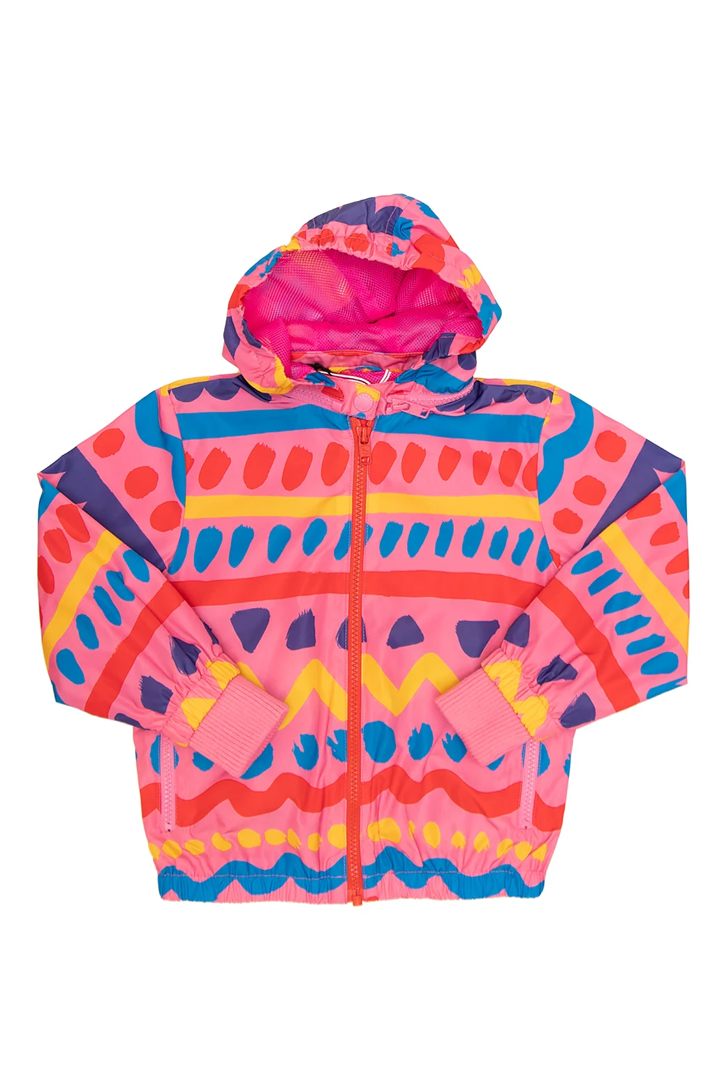 Patterned hooded jacket