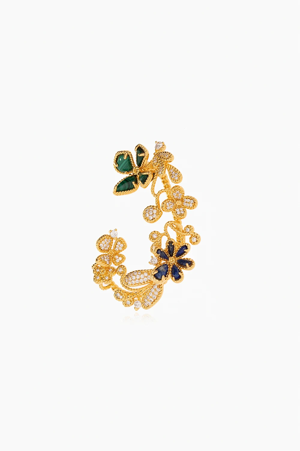 Earring with decorative ear cuff