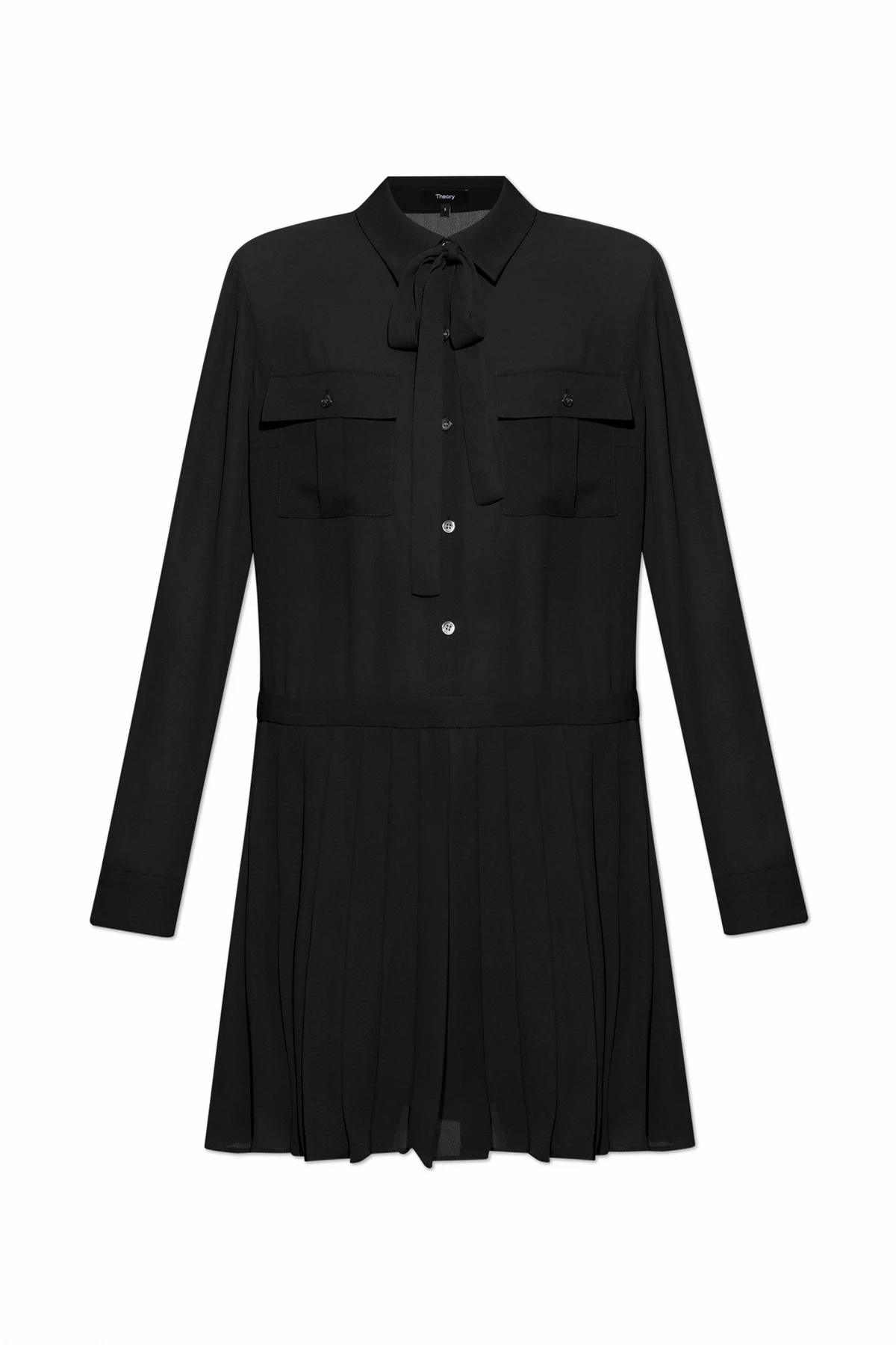 Kleid mit plissiertem Saum