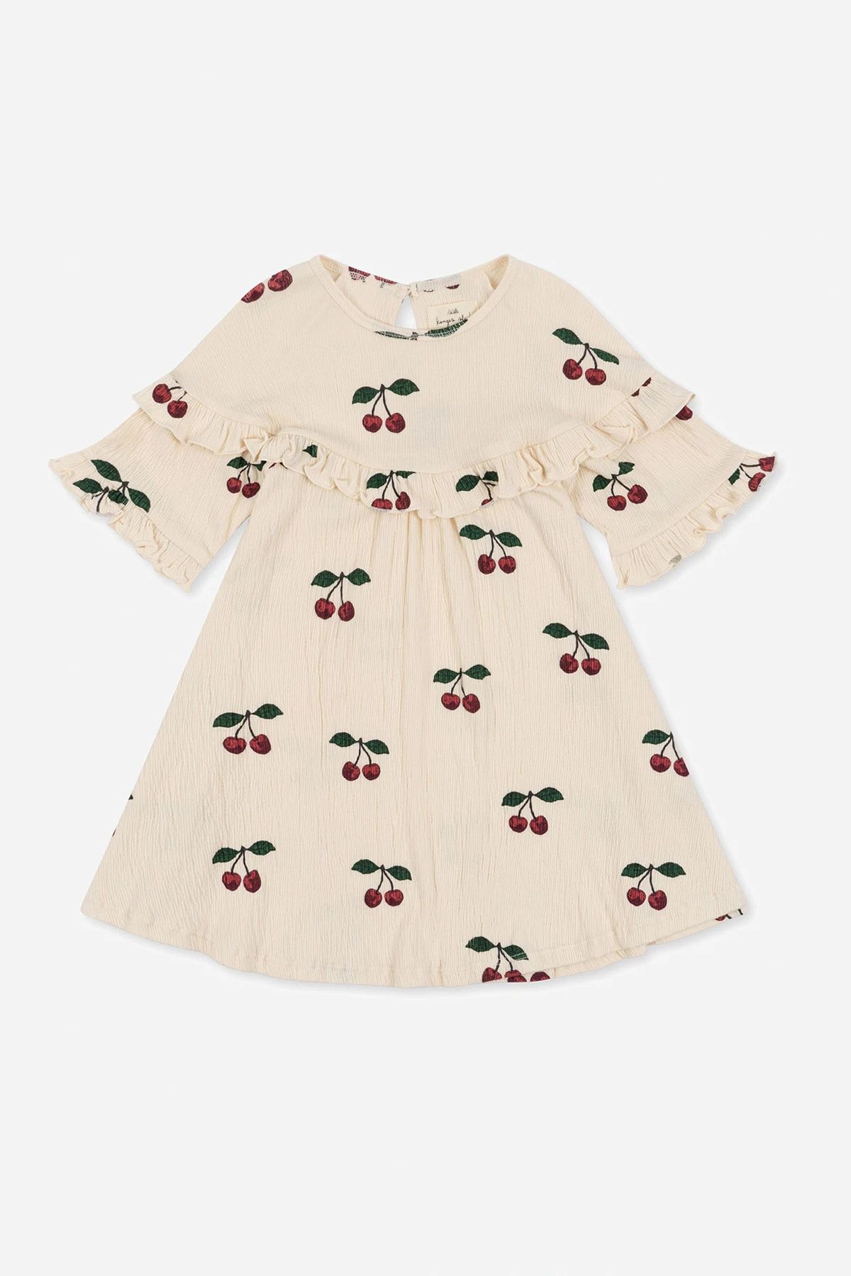 cream ‘Chleo’ dress with fruit motif