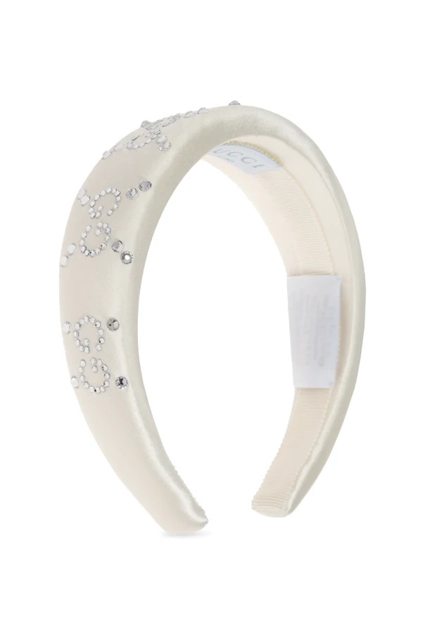 WEISS Satin-Stirnband