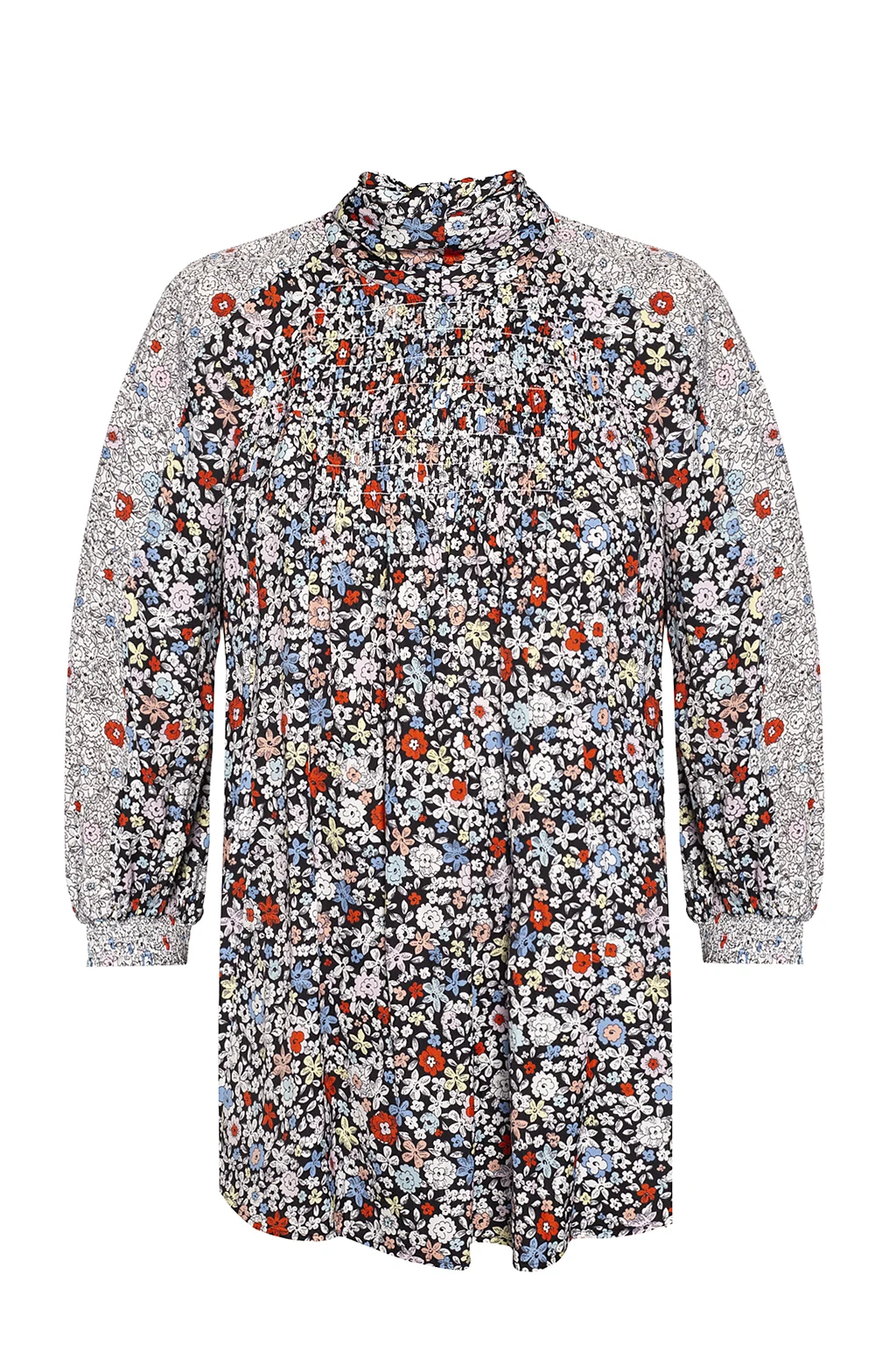 Patterned long sleeve top