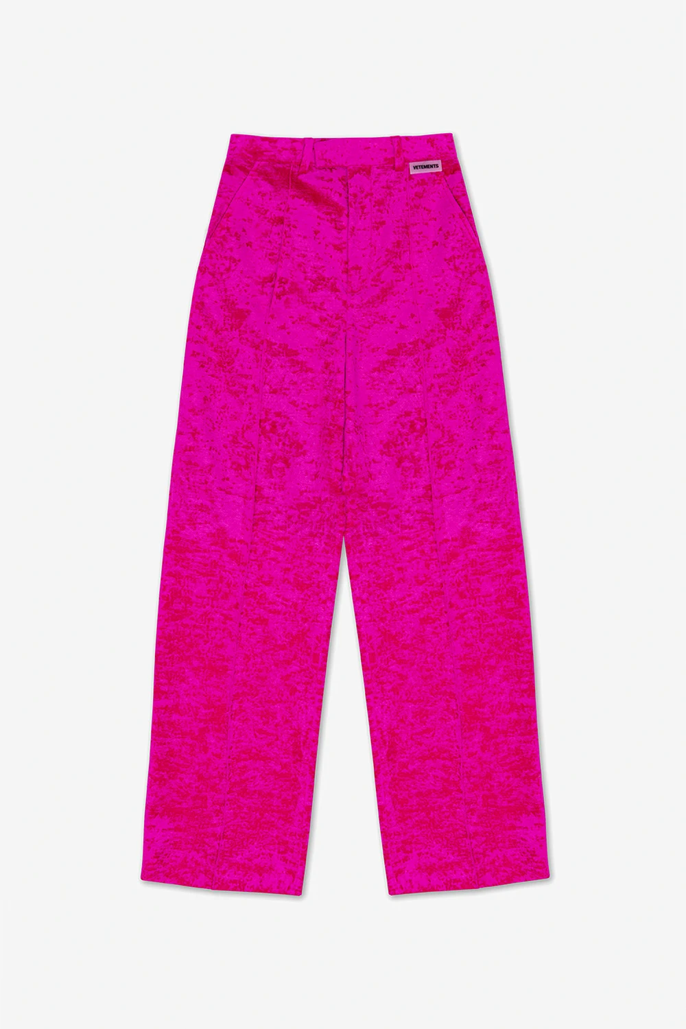 Velour pleat-front trousers