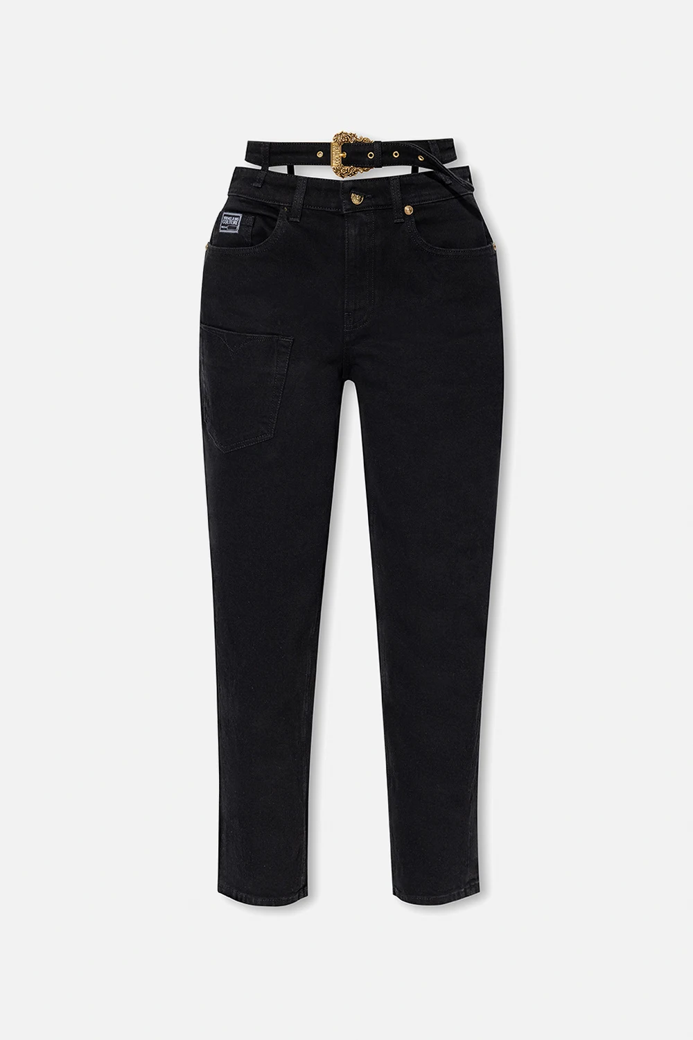 Jeans with decorative belt
