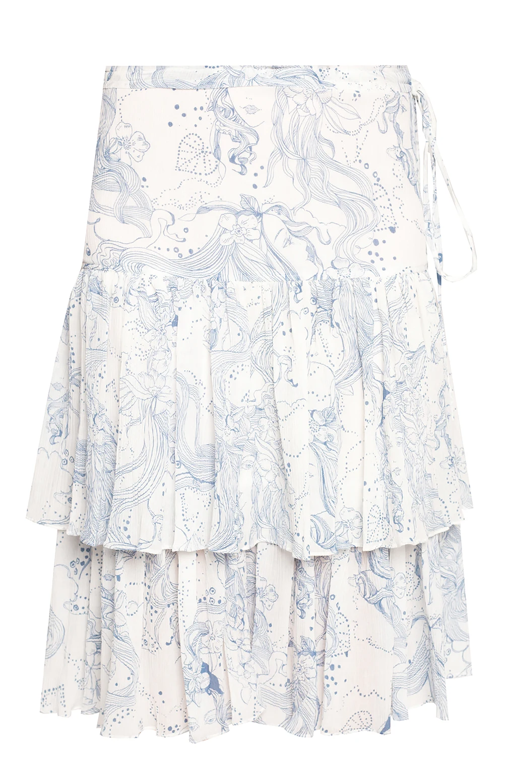Skirt with floral motif