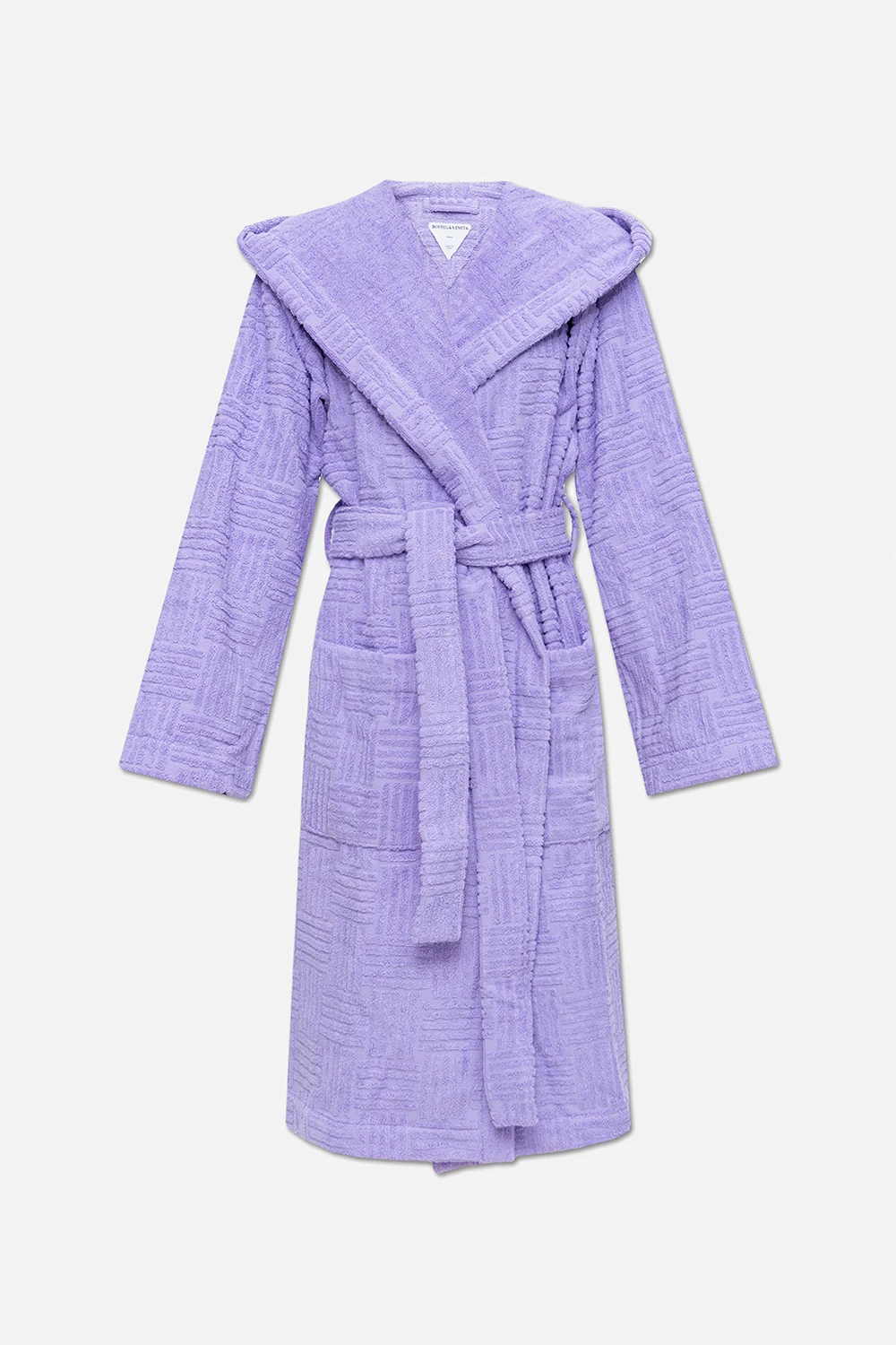 Hooded cotton bathrobe