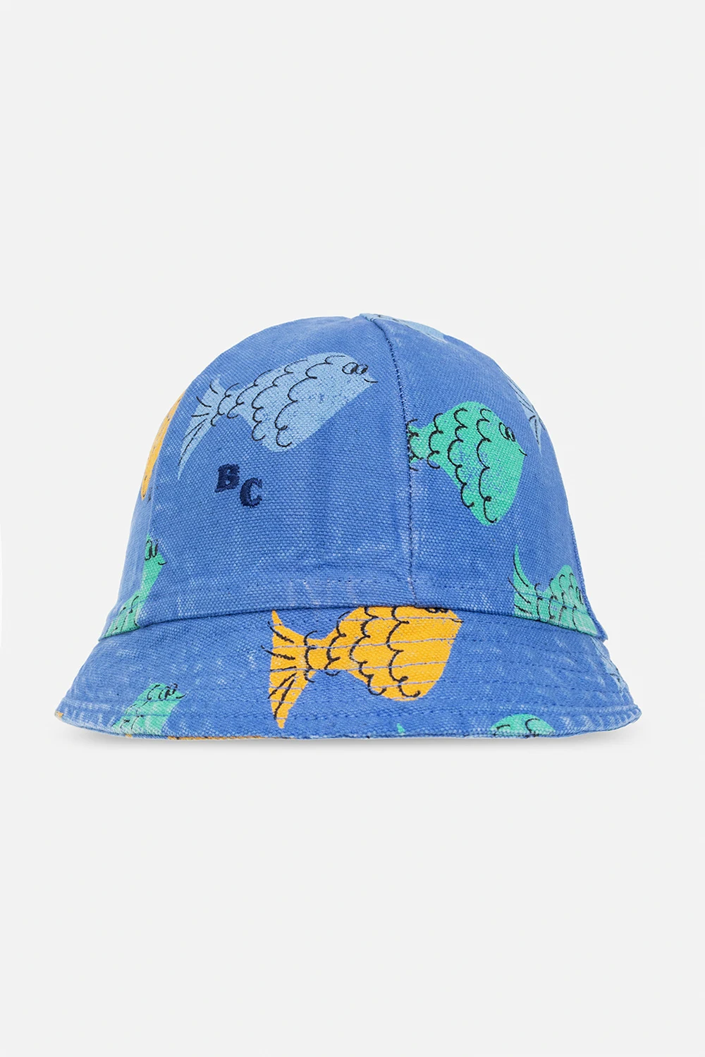 Bucket hat with fish pattern