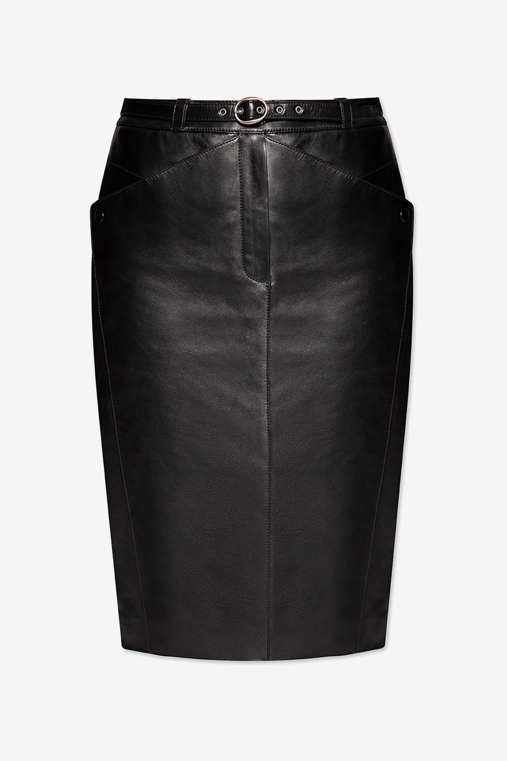 Leather pencil skirt