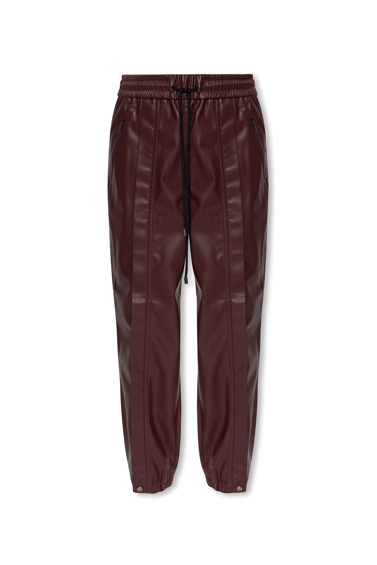 Faux leather trousers