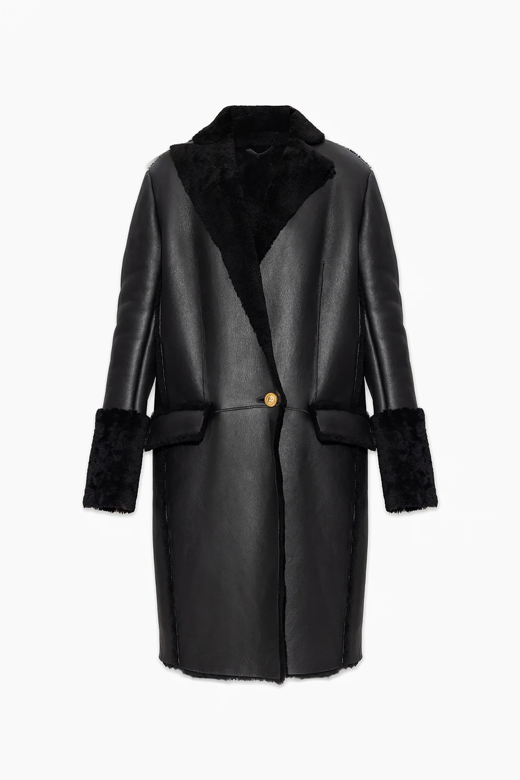 Oversize shearling coat