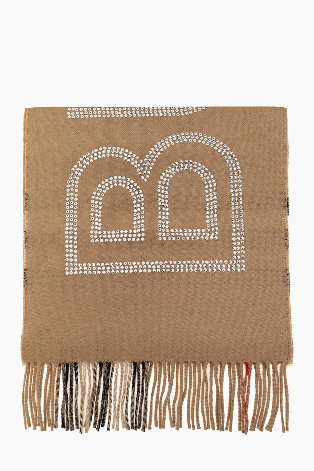 Reversible scarf with crystals