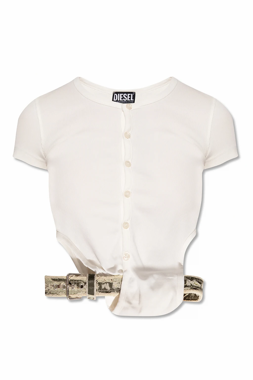 Ribbed top with belt