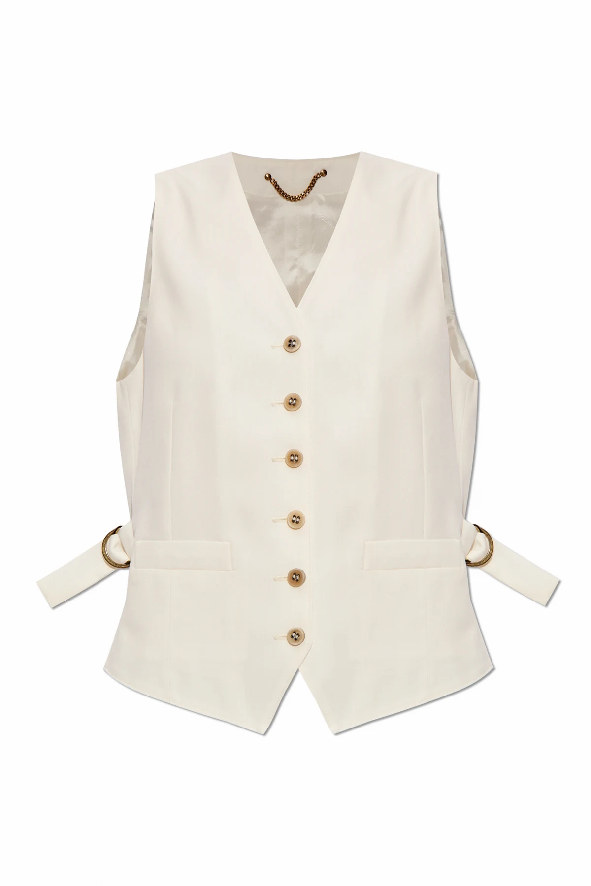 WHITE Vest with pockets