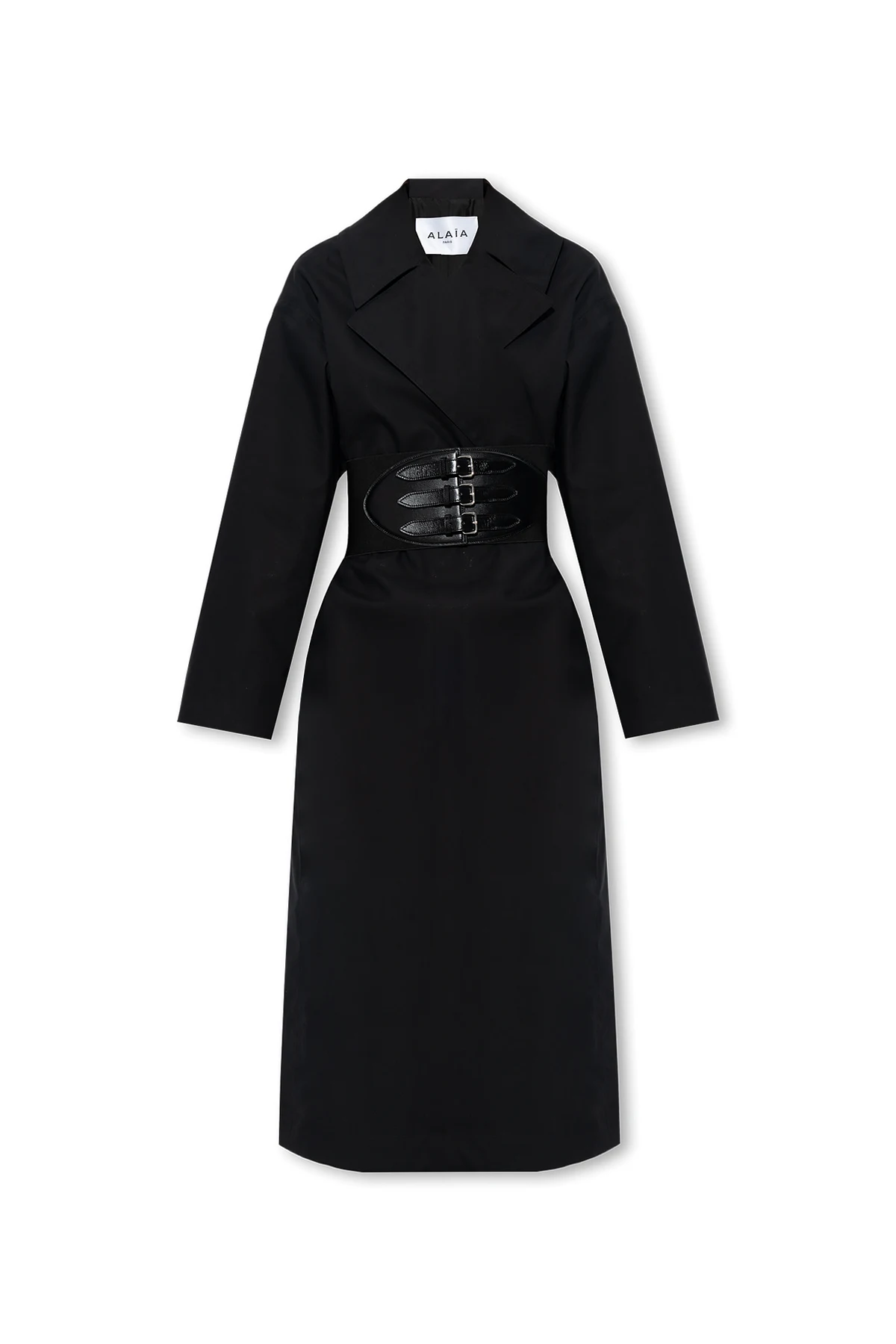 Coat with waist belt