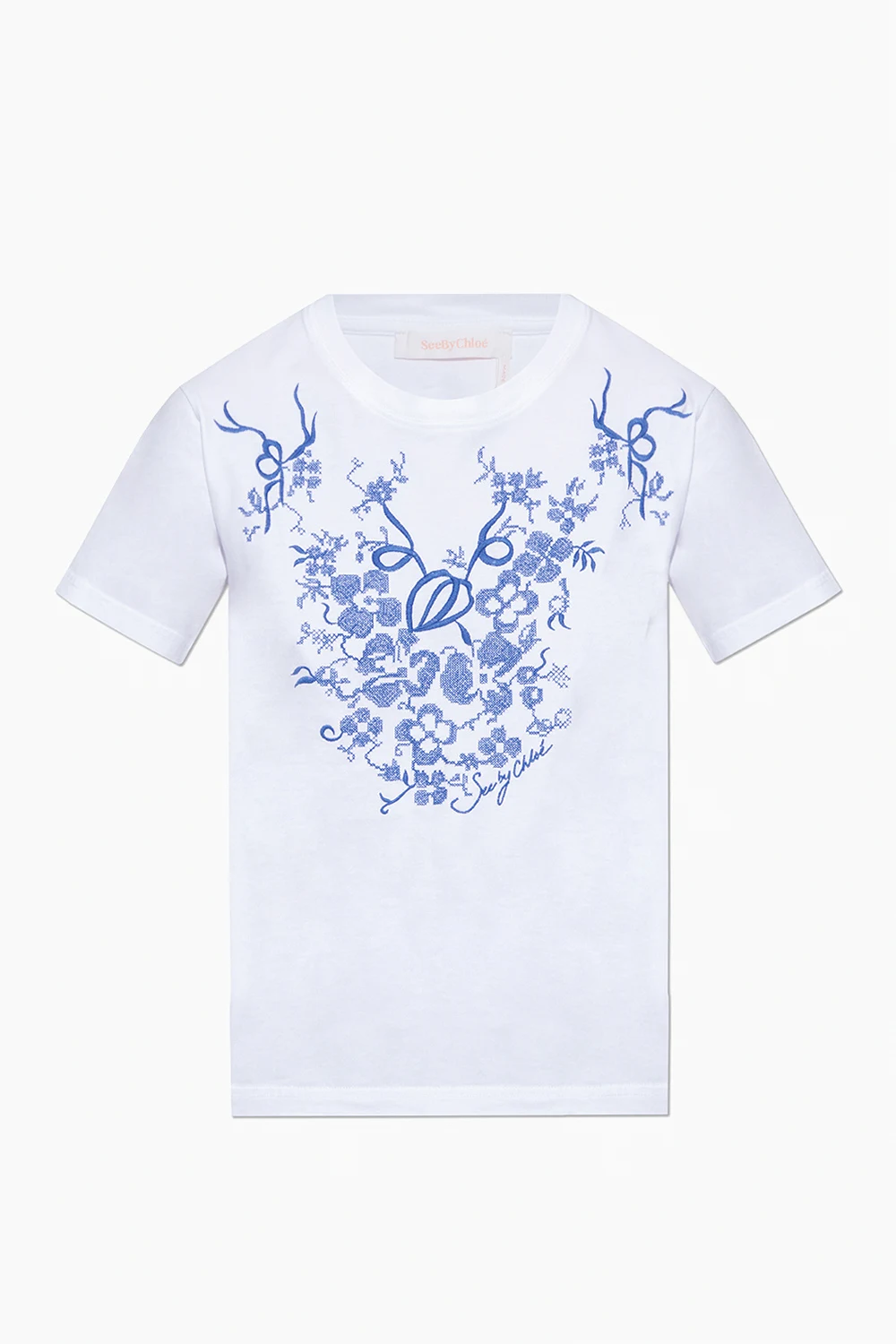 T-shirt with decorative embroidery