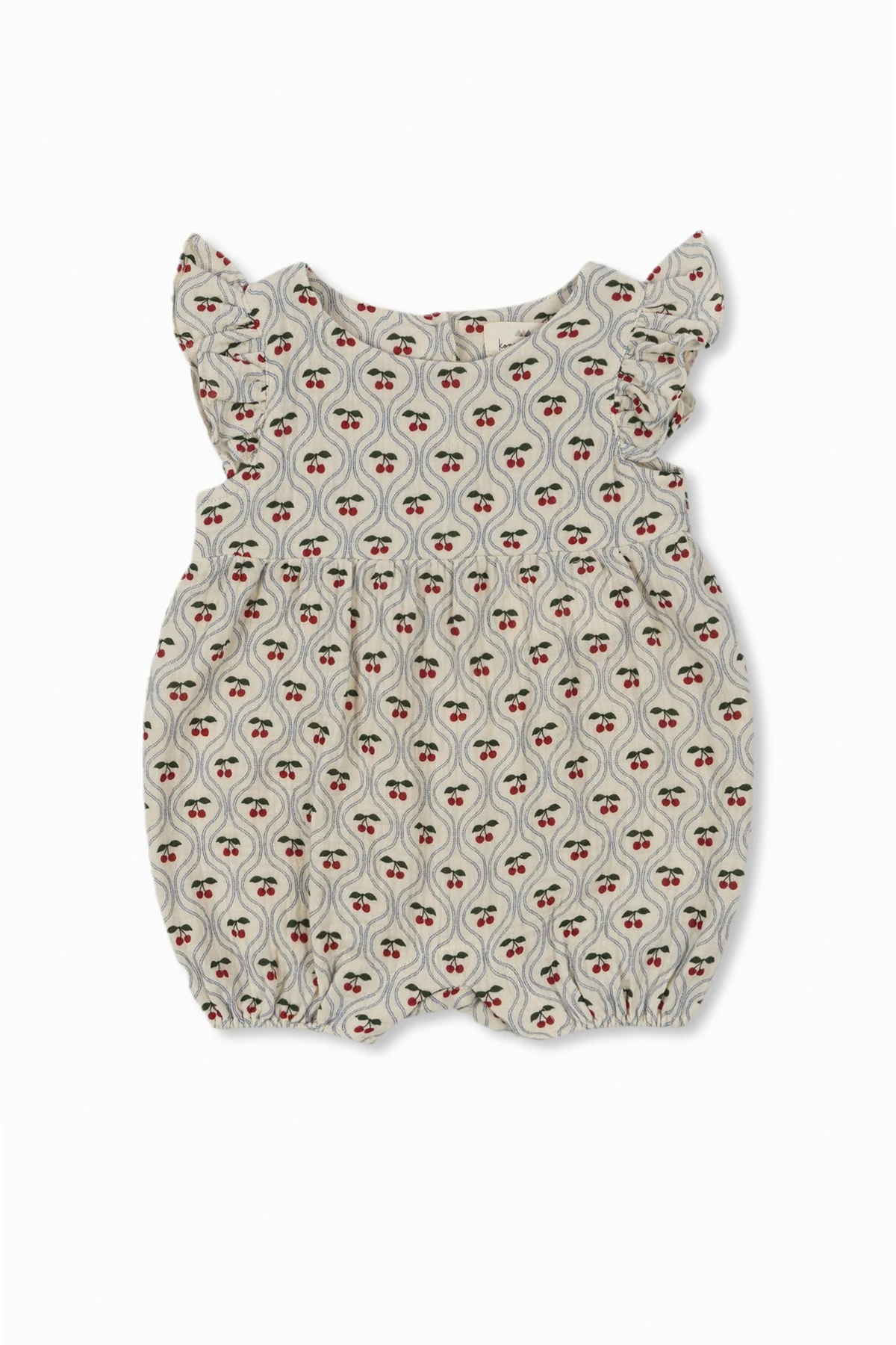 Printed cotton romper