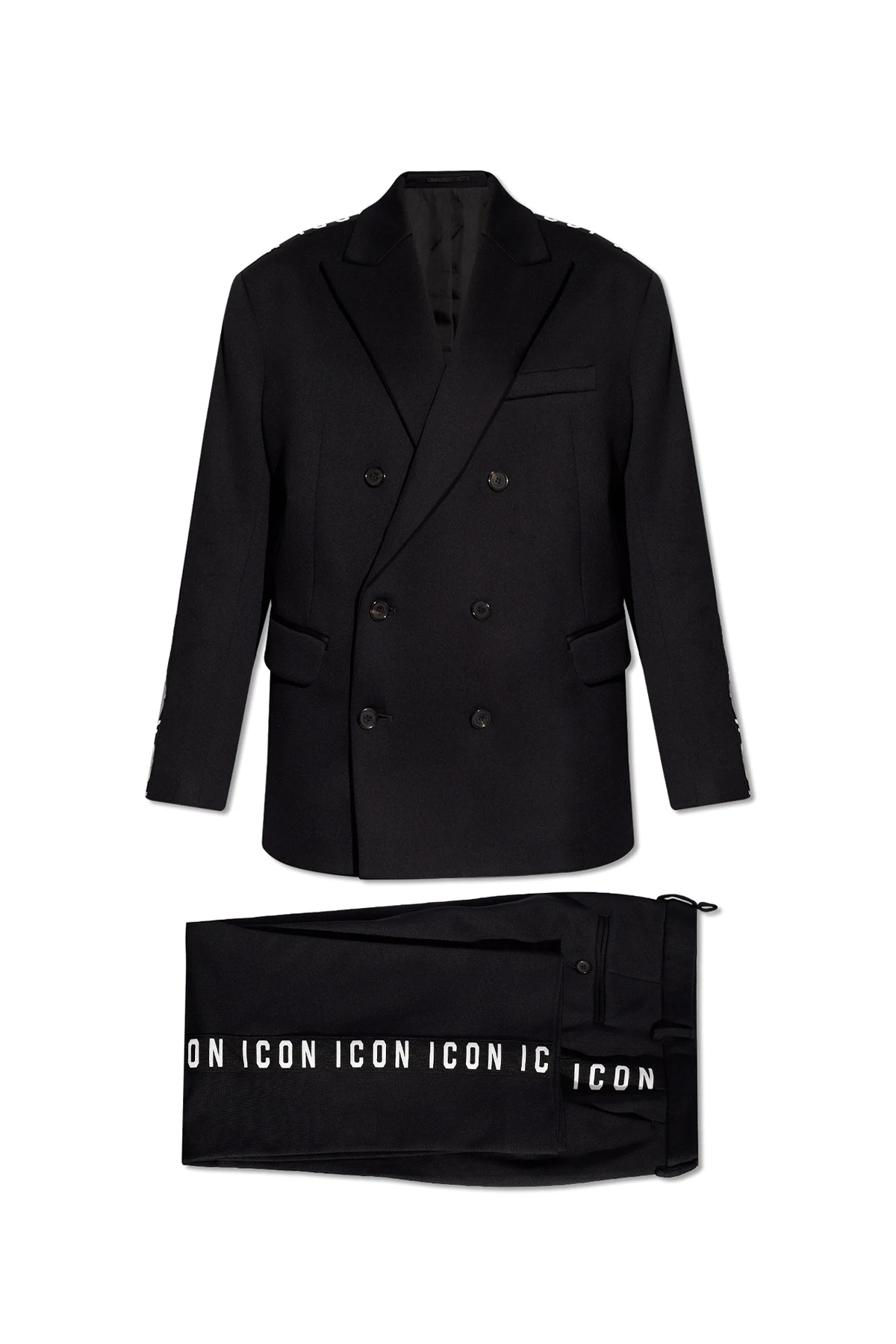 Suit with logo