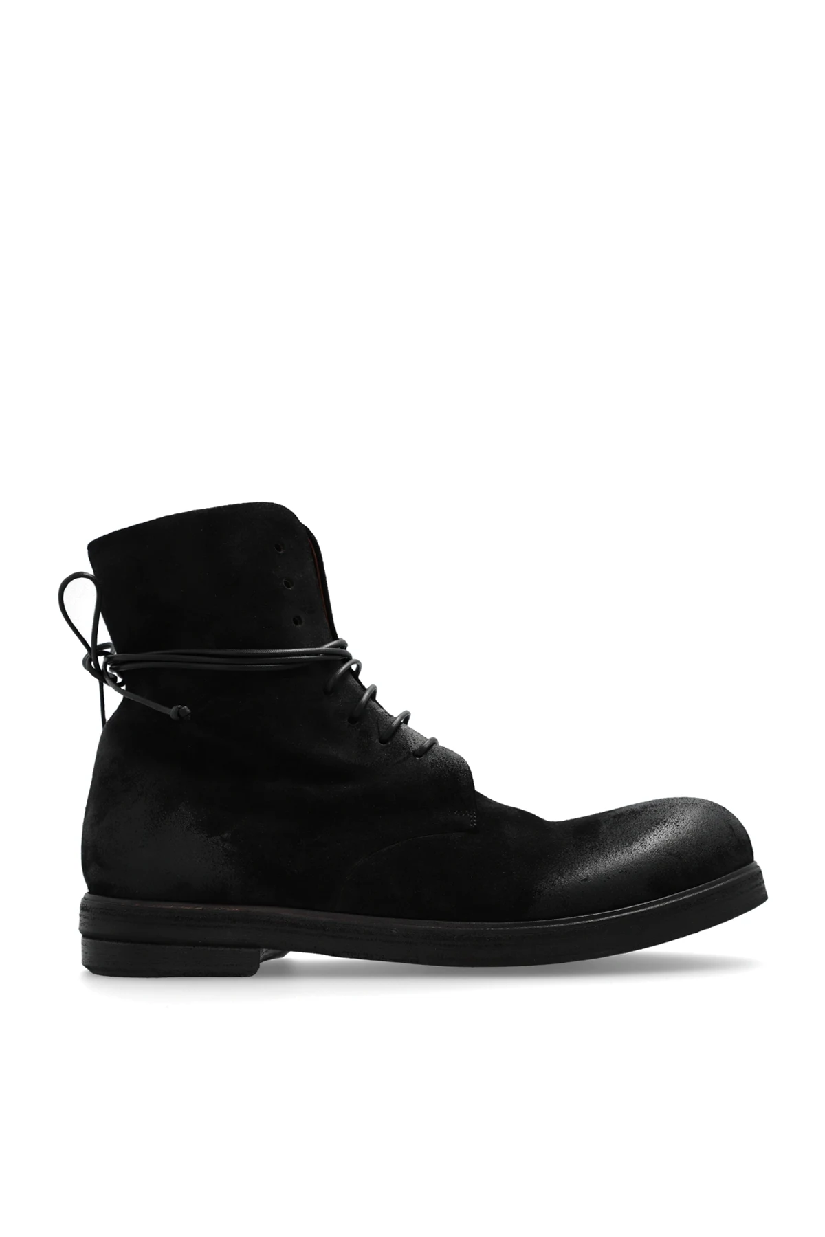 BLACK Leather ankle boots 'Zucca Zeppa Lace Up'