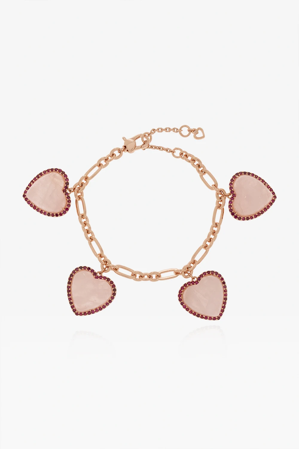 Bracelet with heart-shaped charms