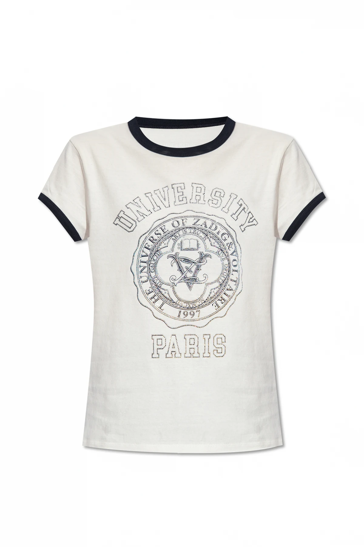 ‘Walk’ T-shirt with crystals