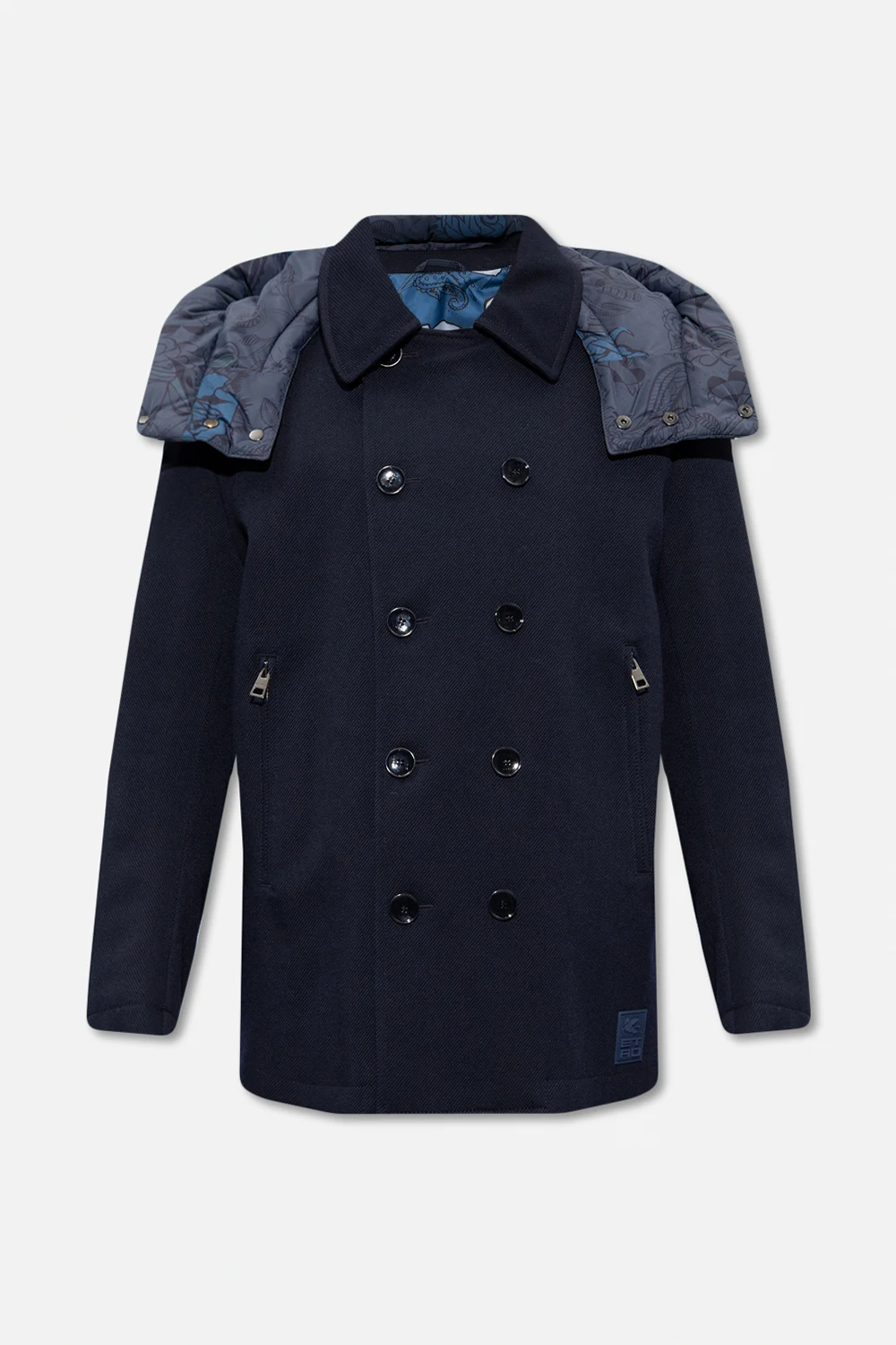 Hooded wool coat