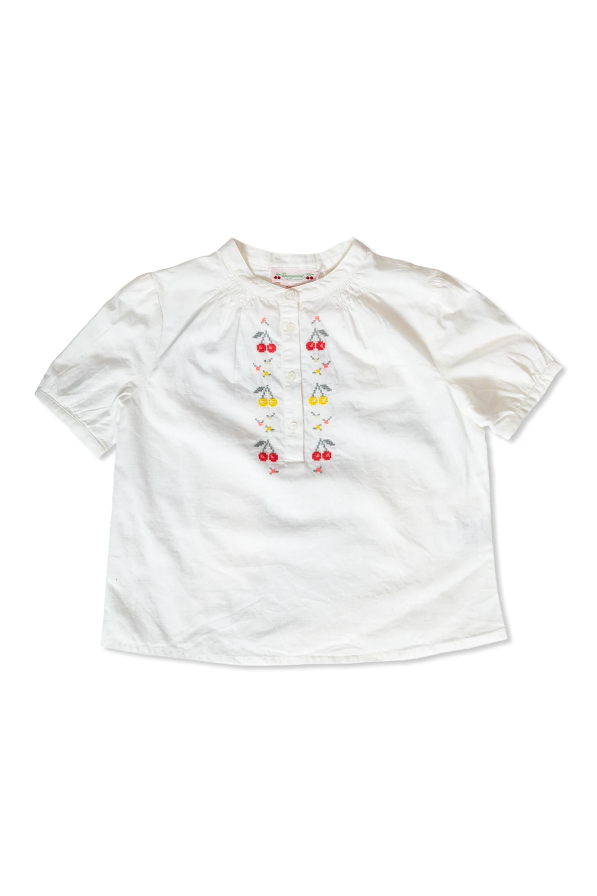 WHITE Embroidered top