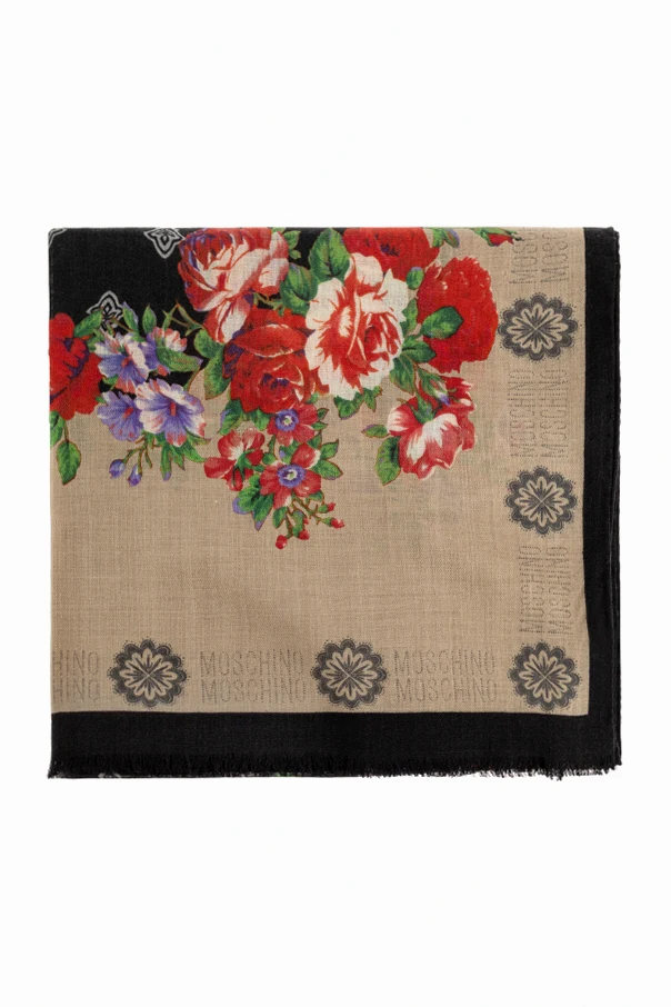 MULTICOLOUR Scarf with floral motif