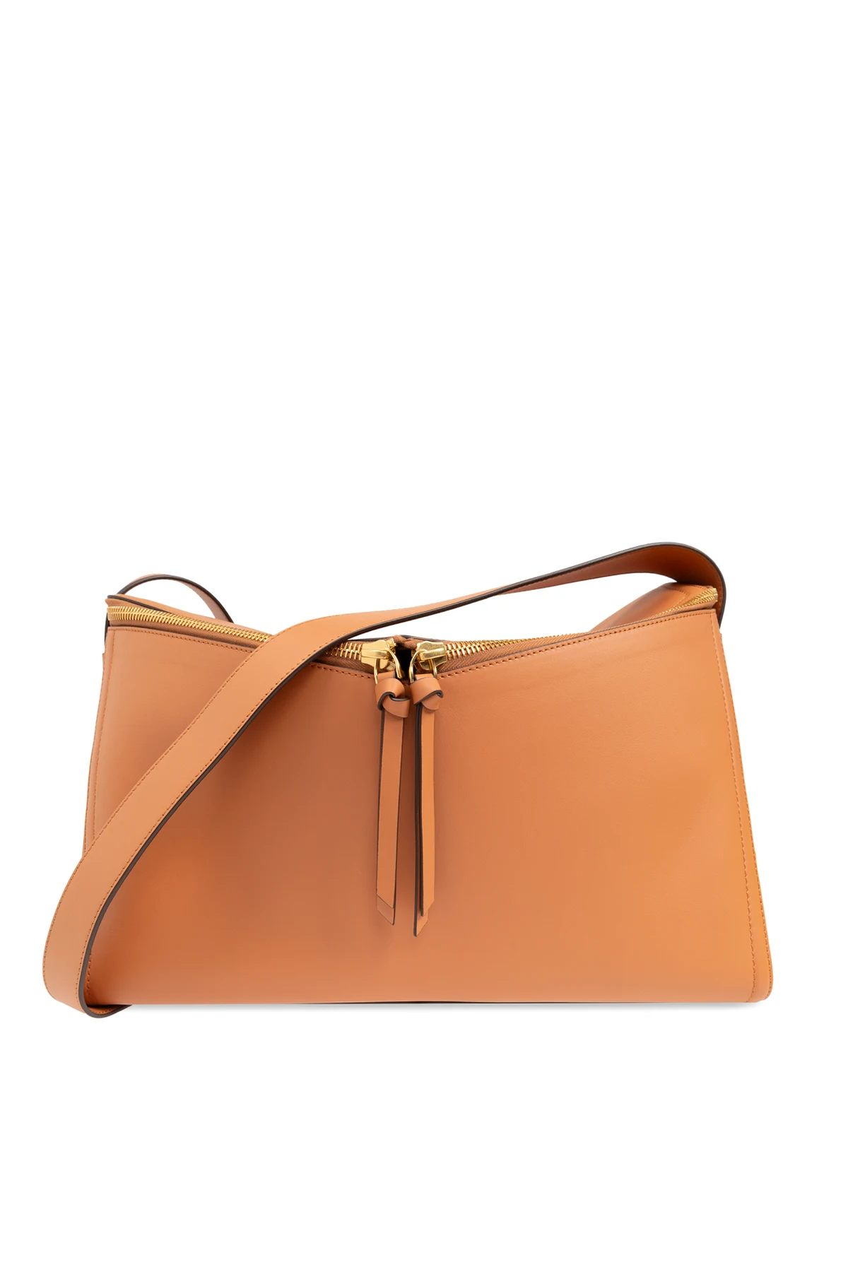 BROWN Handbag with logo