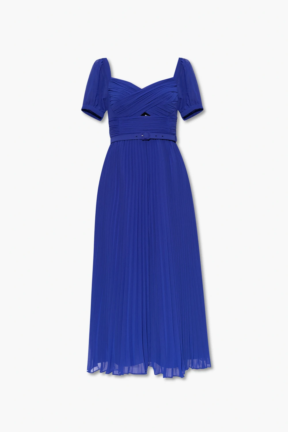 Chiffon dress with belt