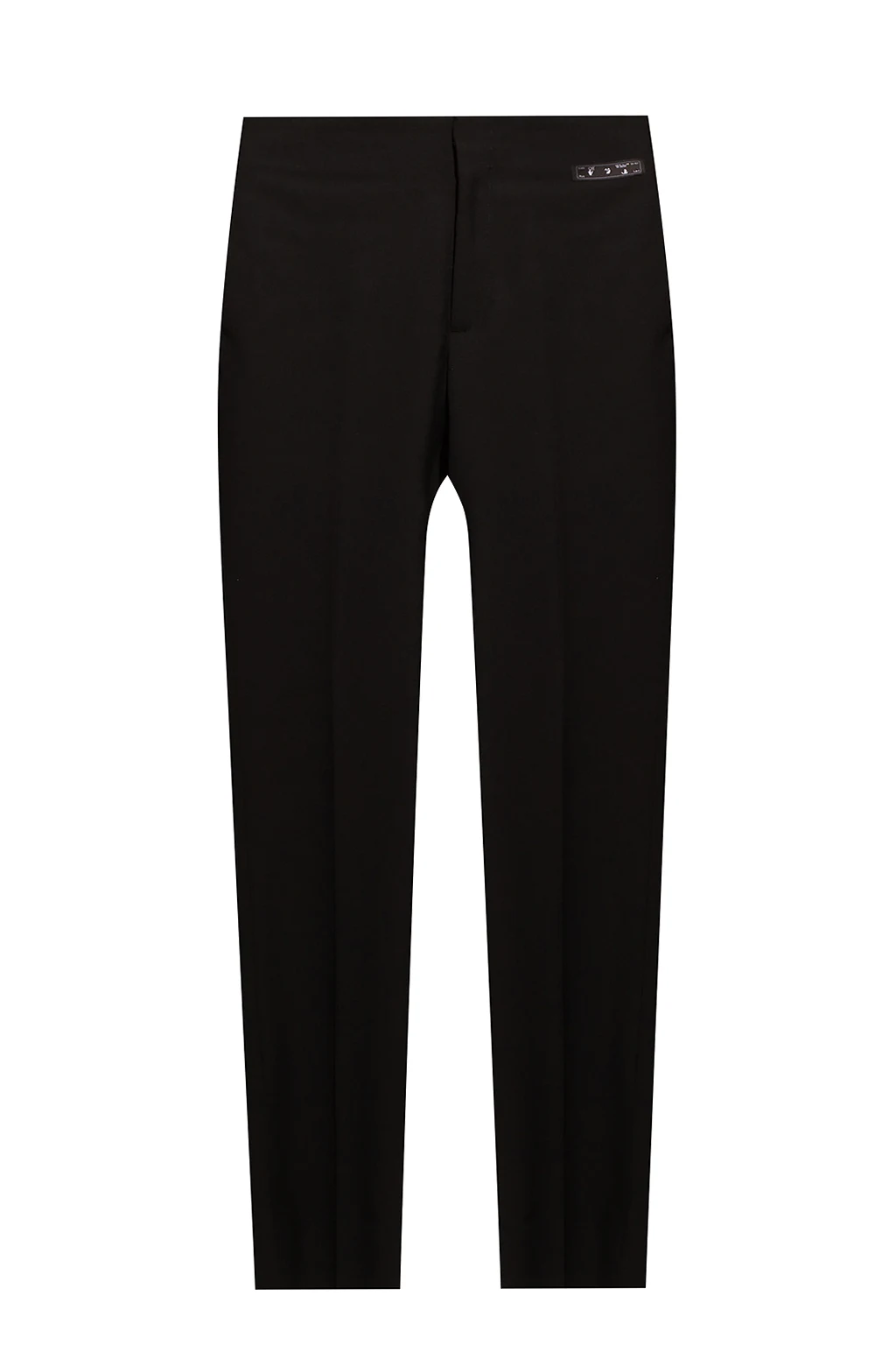 Pleat-front trousers with logo
