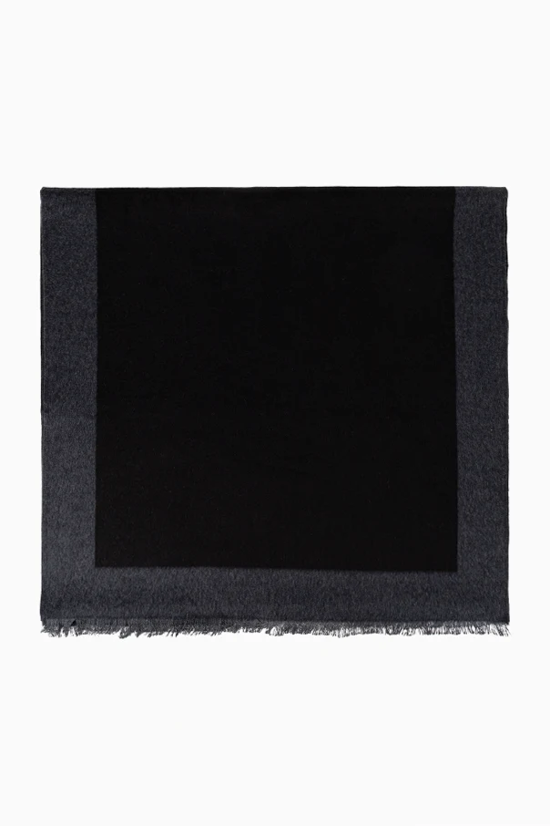 BLACK Silk scarf with logo