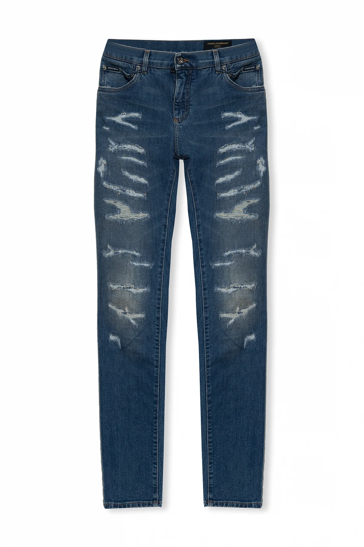 Distressed jeans