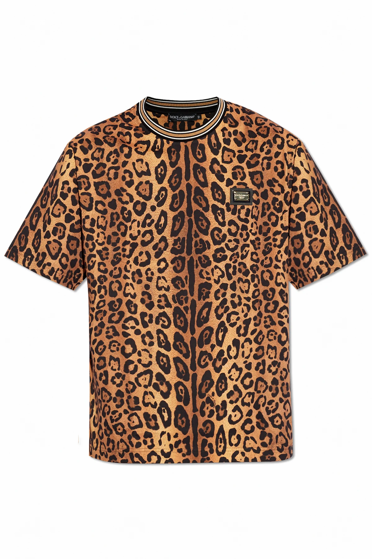 BROWN T-shirt with animal motif