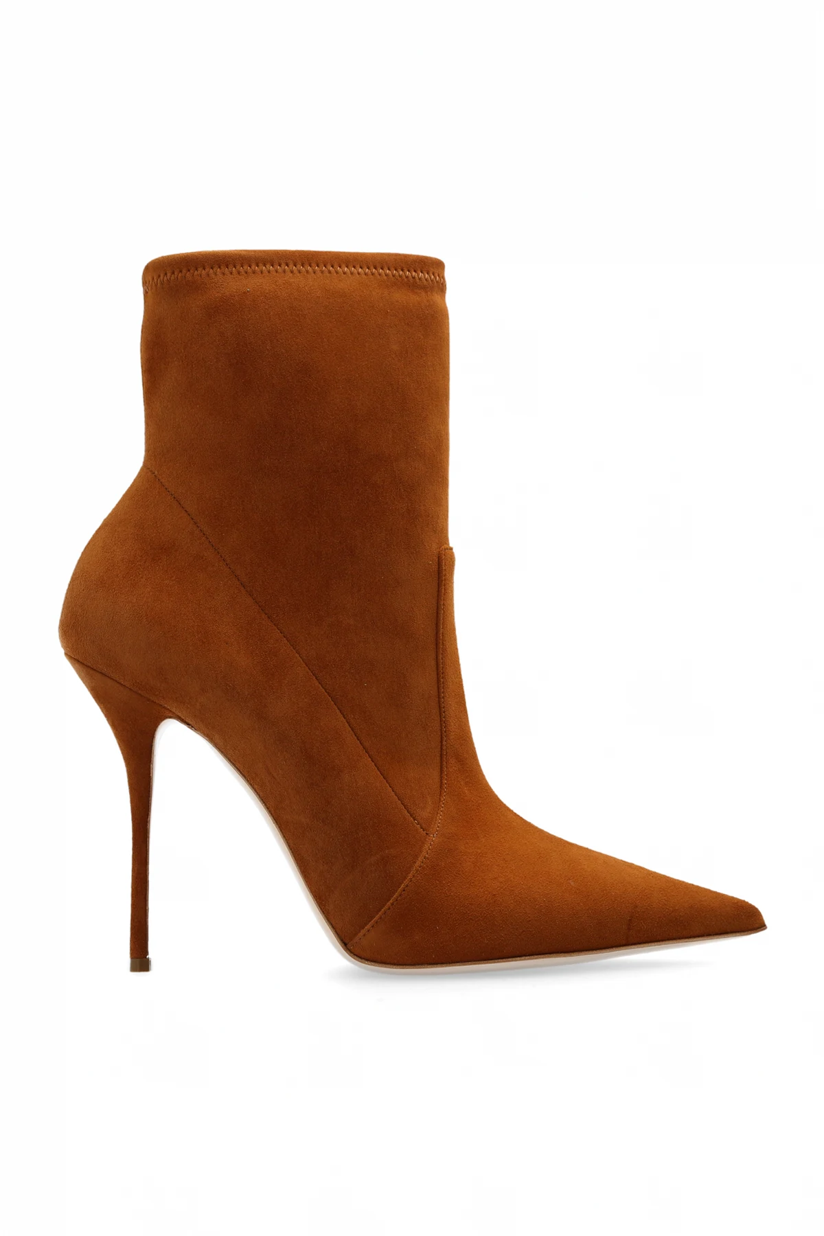 Suede heeled ankle boots