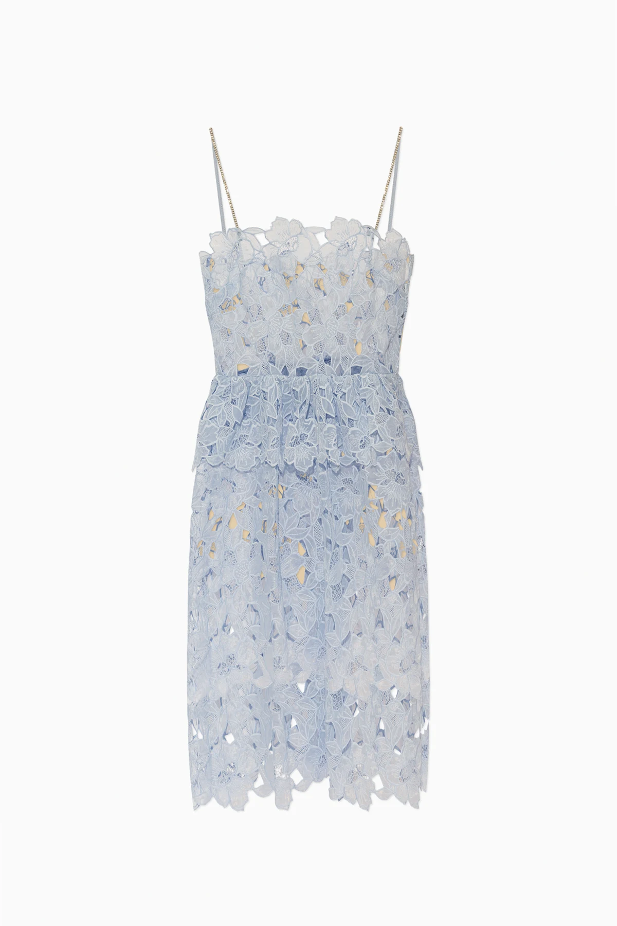 light blue Lace dress with straps