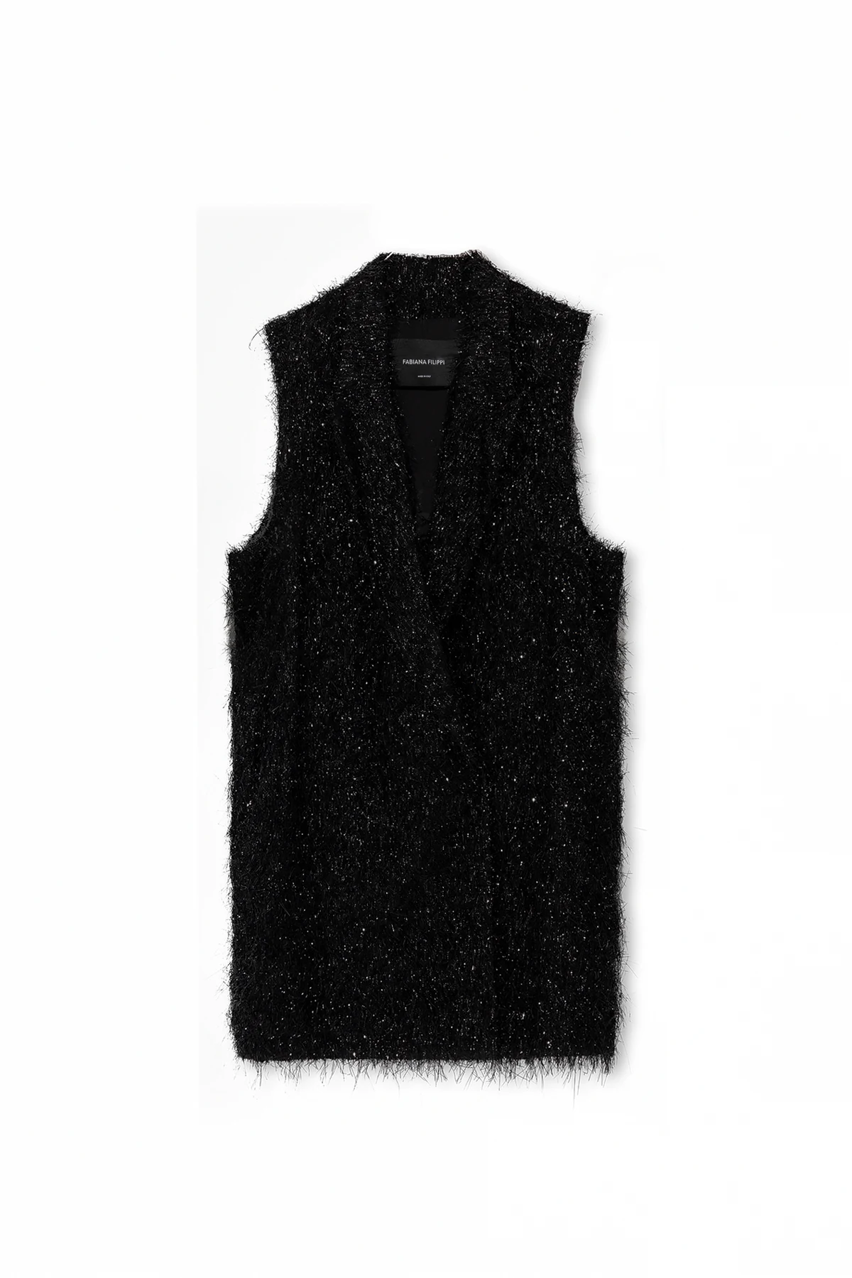 Kamizelka z połyskującymi frędzlami