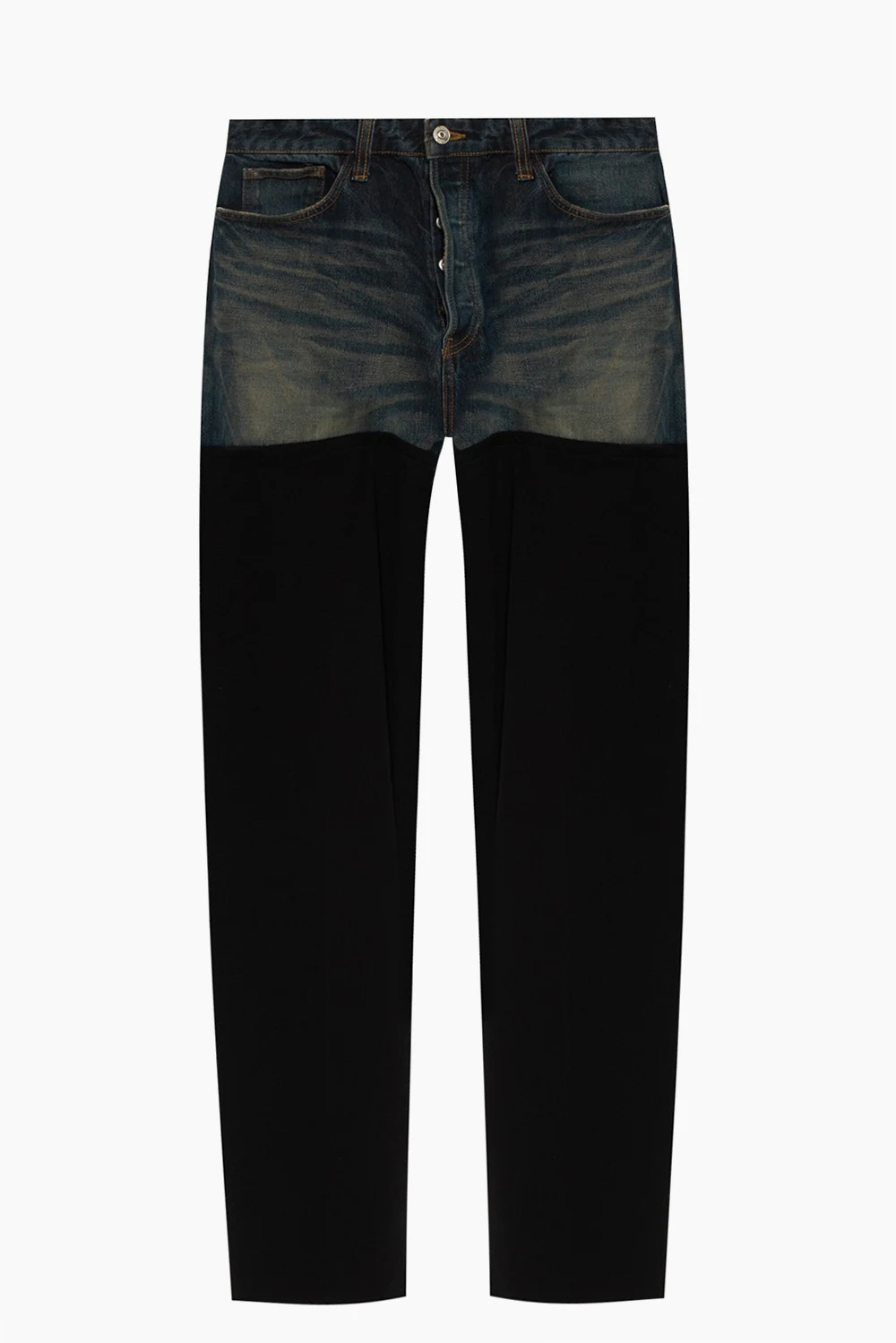 Denim-trimmed trousers