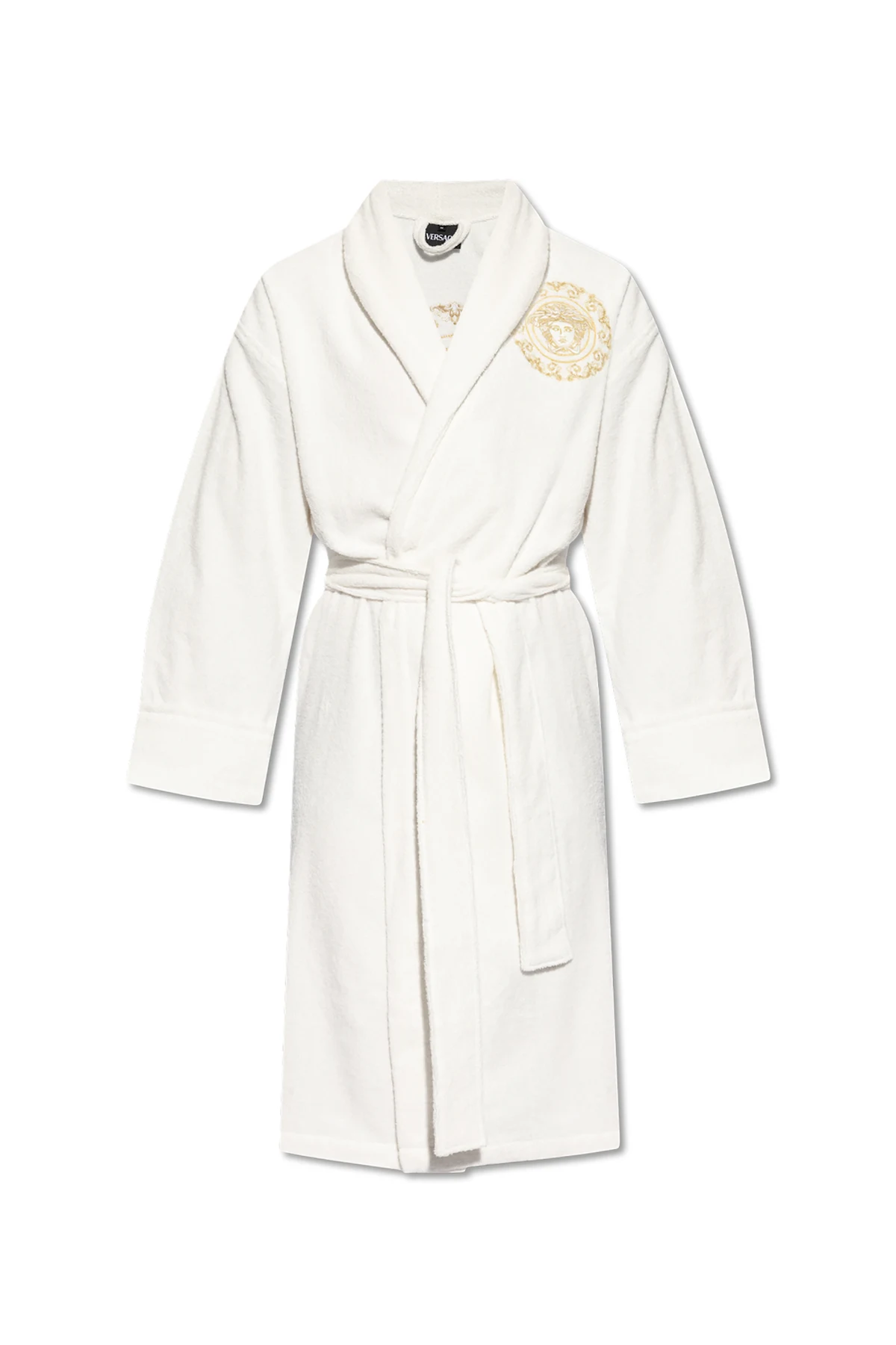 BIAŁY  Szlafrok z logo