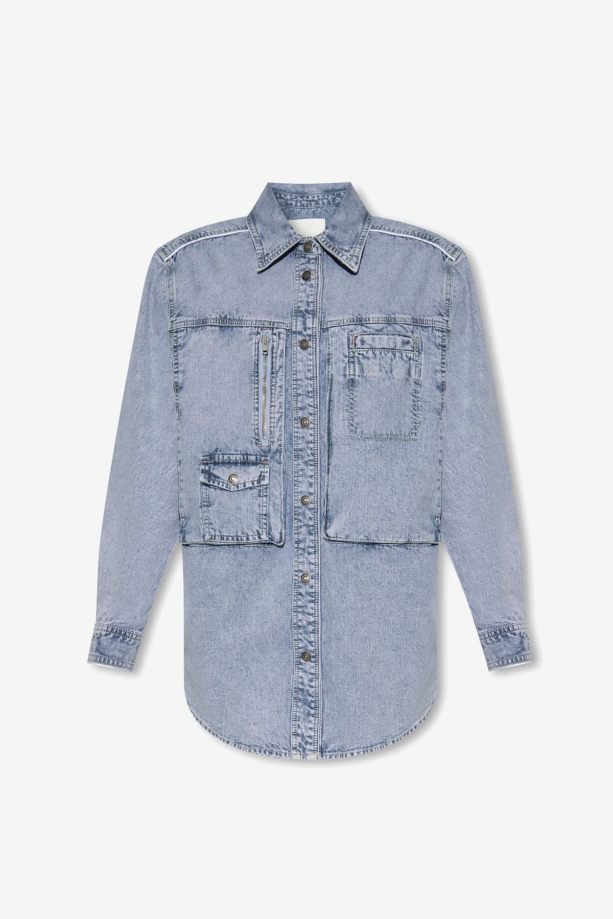 ‘Pearl’ oversize denim shirt
