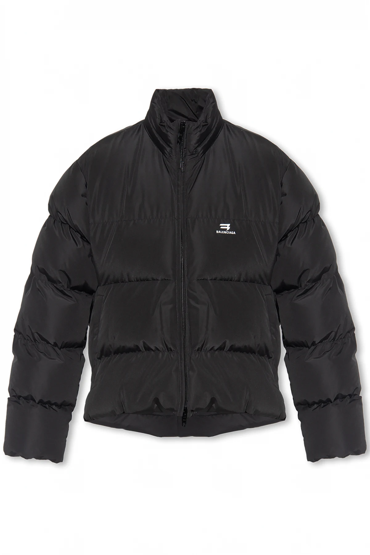 Puffer jacket with logo