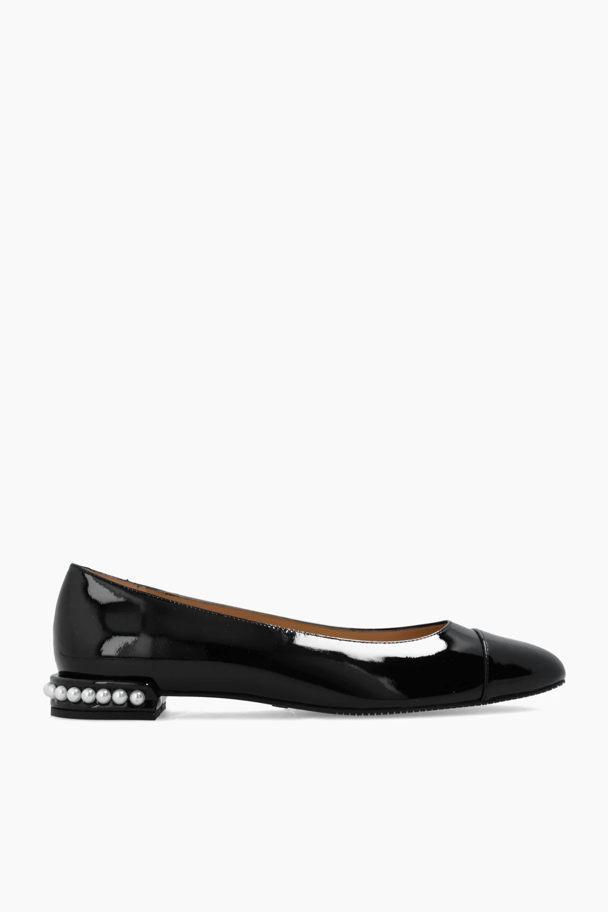 ‘Pearl’ glossy ballet flats