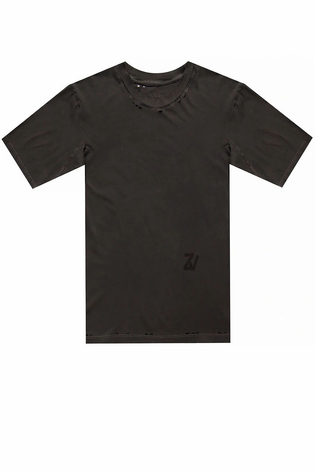 T-shirt with worn effect
