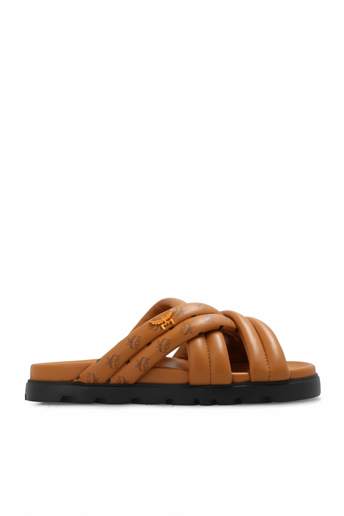 Leather slides