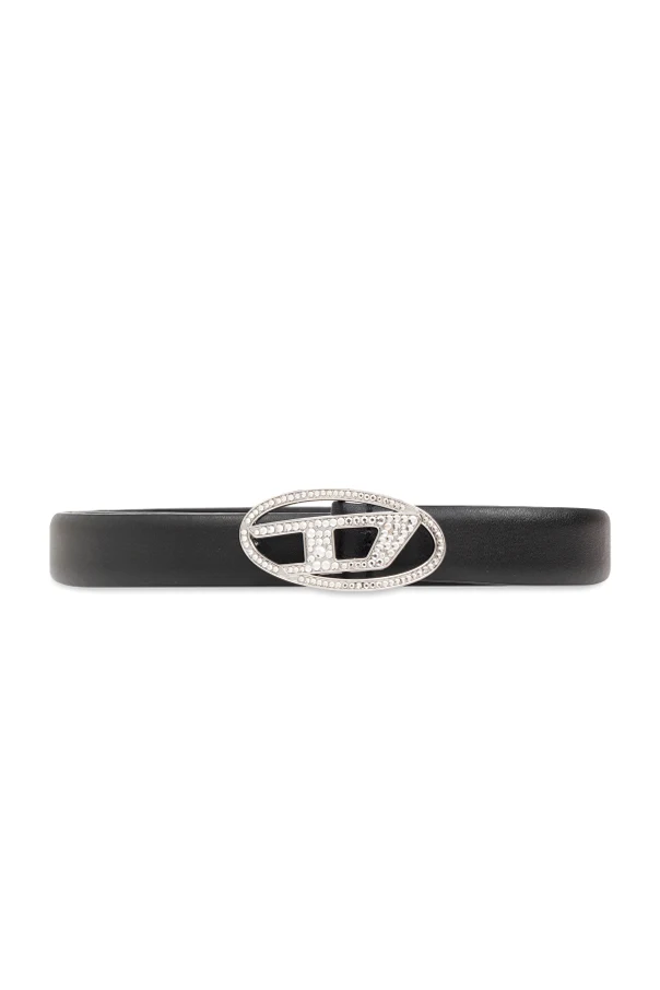 CZARNY Pasek `B-1DR STRASS`