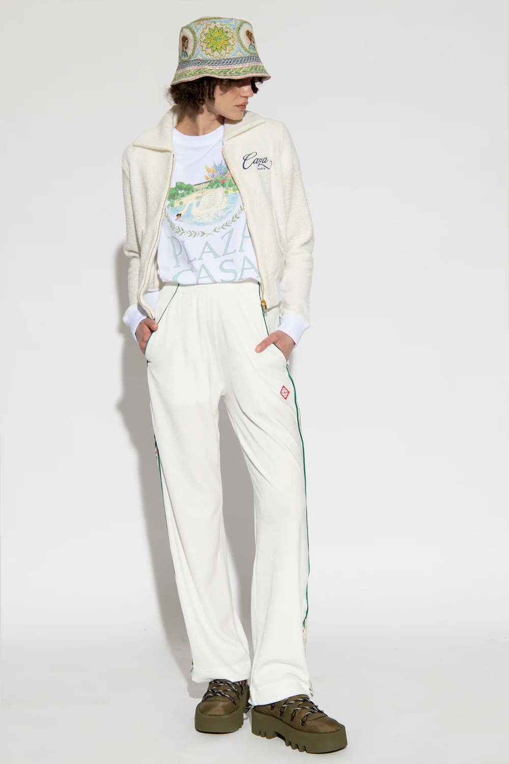 Welurowe spodnie dresowe