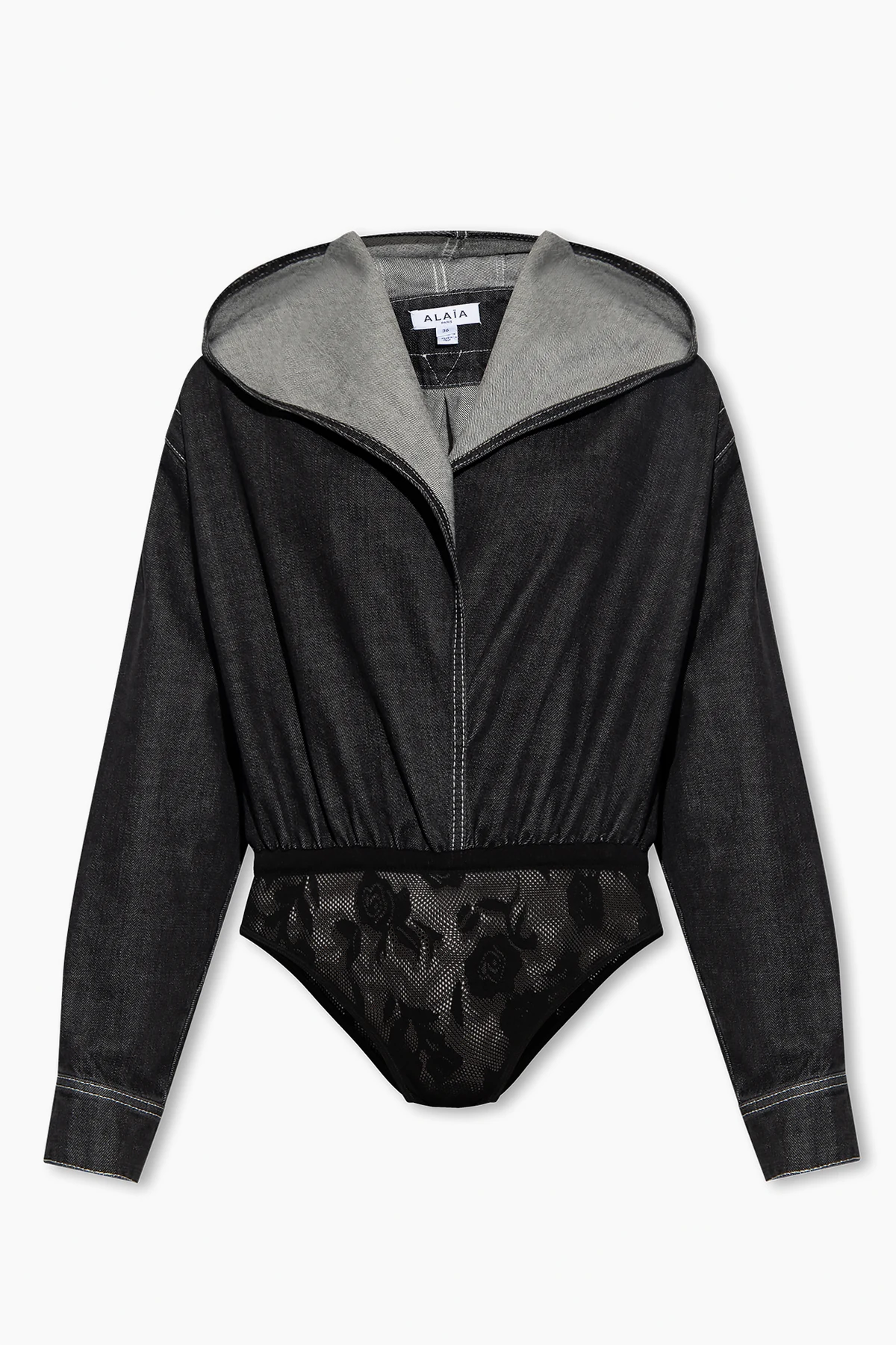 Hooded body in denim